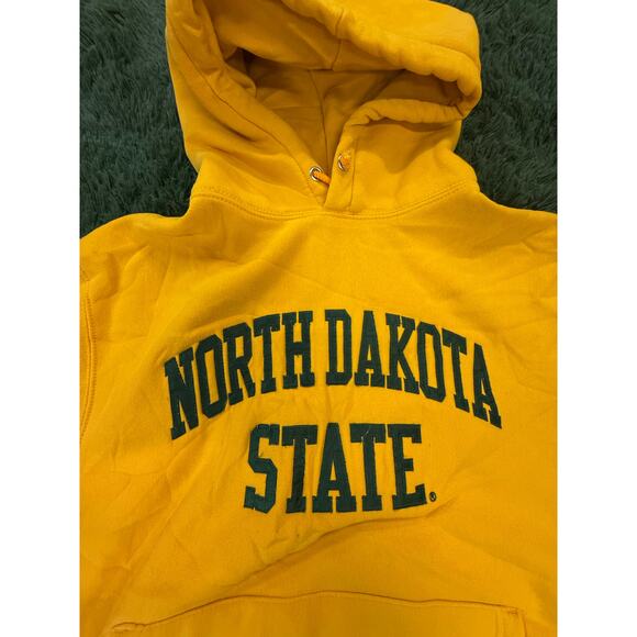 North Dakota State University Yellow Pullover Sweatshirt Hoodie Heavy Duty - Picture 2 of 8